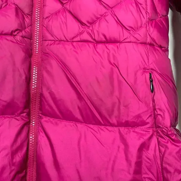 The North Face women’s hot pink Tyndall 550 Down mid-length puffer jacket Medium - Picture 15 of 16